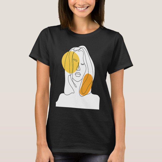 Abstract minimalist beauty from inside girl t shirt (Framsida)