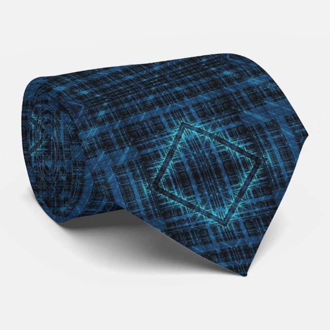 Abstract Modern Blue Hi-tech Fractal Art Slips (Rullad)