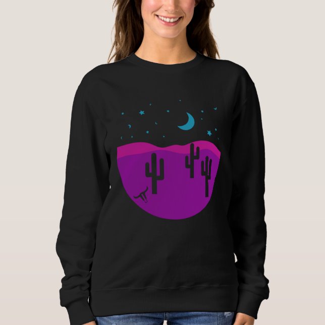 Abstract Modern Desert Southwest Cactus Western Sc T Shirt (Framsida)