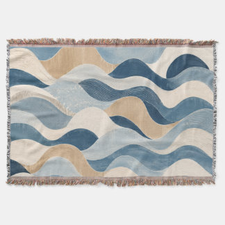 Abstract Modern Ocean Wave Pattern Coastal Blue Be Filt