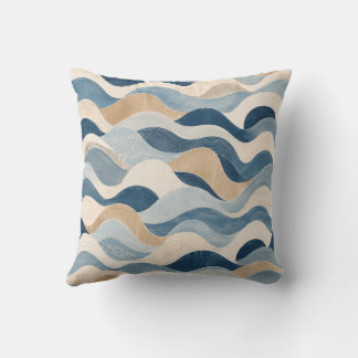 Abstract Modern Ocean Wave Pattern Coastal Blue Be Kudde