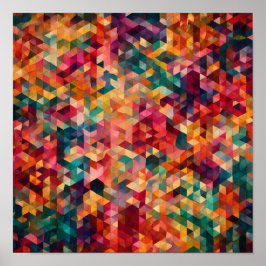 Abstract Modern Pattern: Vibrant Tessellation Poster