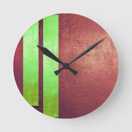 Abstract Modern Red & Wine Wall Clock Rund Klocka