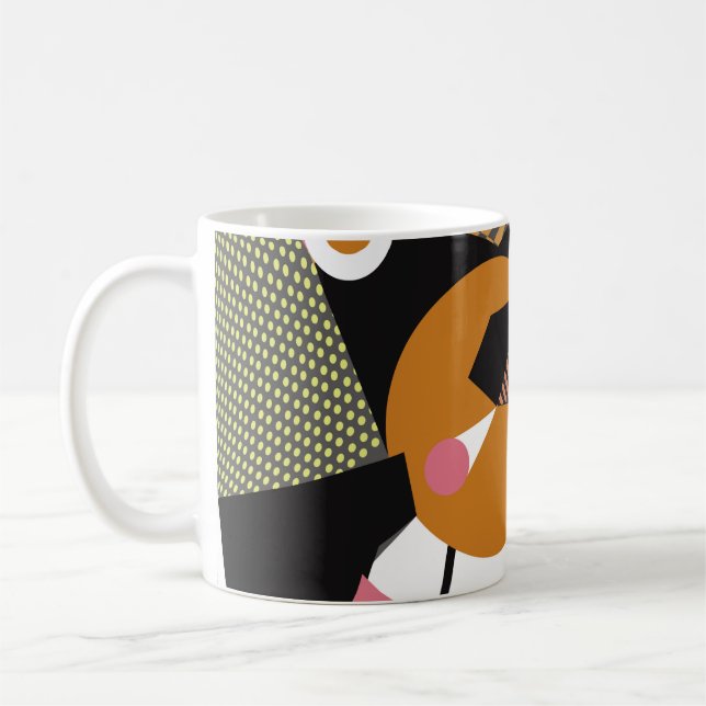 Abstract modern triangles background pattern illus kaffemugg (Vänster)