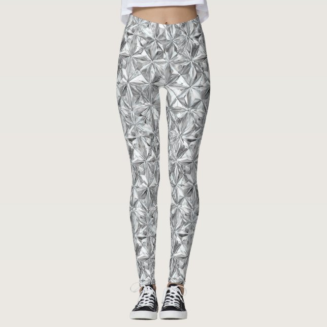 Abstract Mosaic Pattern | Diamond Prism Leggings (Framsida)