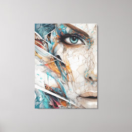 Abstract mosaic woman face paintiImpressão em Tela Canvastryck