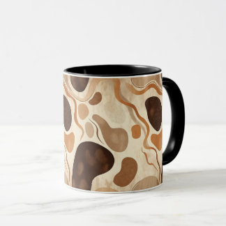 Abstract Nature Motif Mug – Soft Organic Elements Mugg