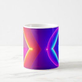 Abstract Neon Geometric Mug-Modern Bold Neon Shape Kaffemugg