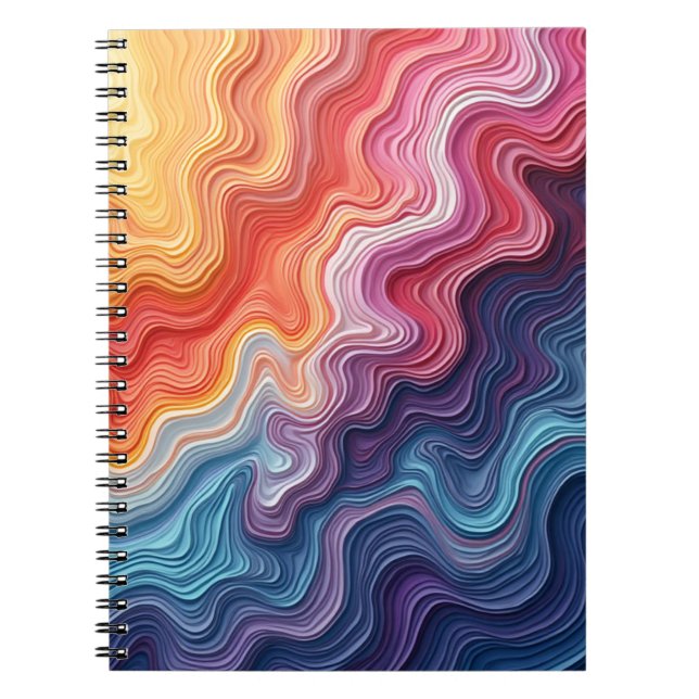 Abstract Notebook colorful Anteckningsbok (Framsidan)