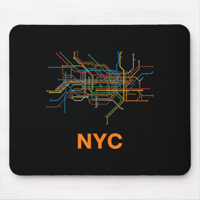 Abstract Nyc Subway Lines Minimalist New York Desi Musmatta (Framsidan)