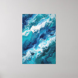 Abstract Ocean Wave Texture Canvas Print