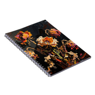 Abstract Oil Flowers Photo Notebook Anteckningsbok