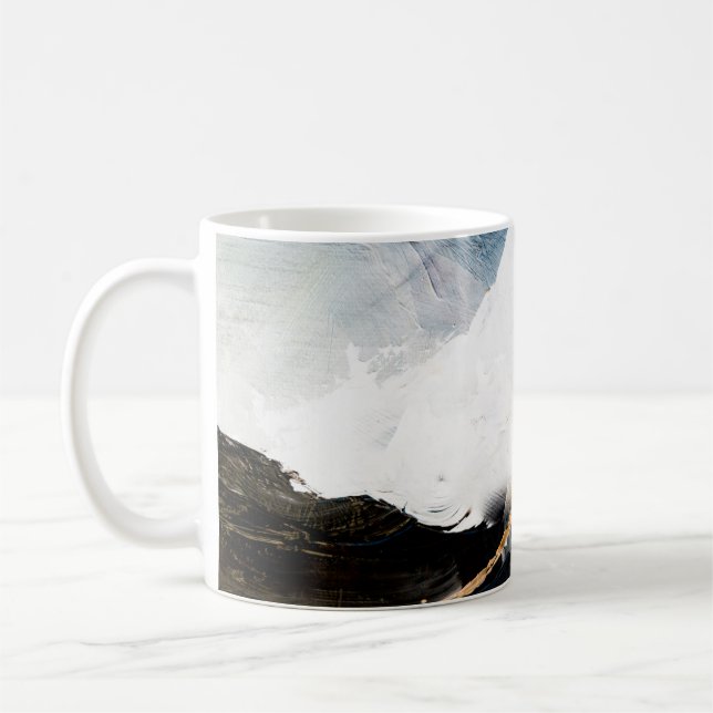 Abstract oil texture background. Paint on canvas.  Kaffemugg (Vänster)