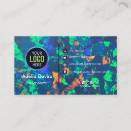 Abstract Opal Gemstone Texture Business Card Visitkort
