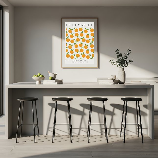 Abstract Orange Market Kitchen Print Poster (Skapare uppladdad)