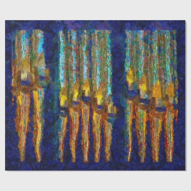 Abstract organ pipes wrapping paper presentpapper (Platt)