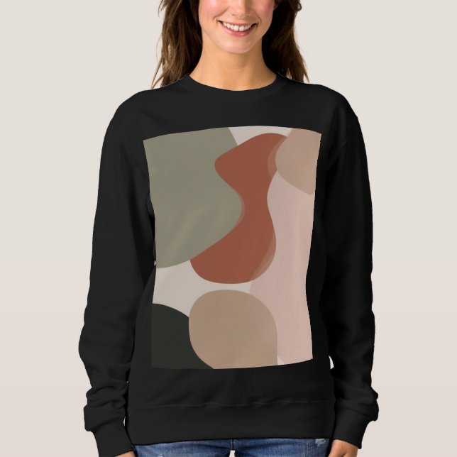 Abstract Organic Blob Art – Modern Minimal T Shirt (Framsida)