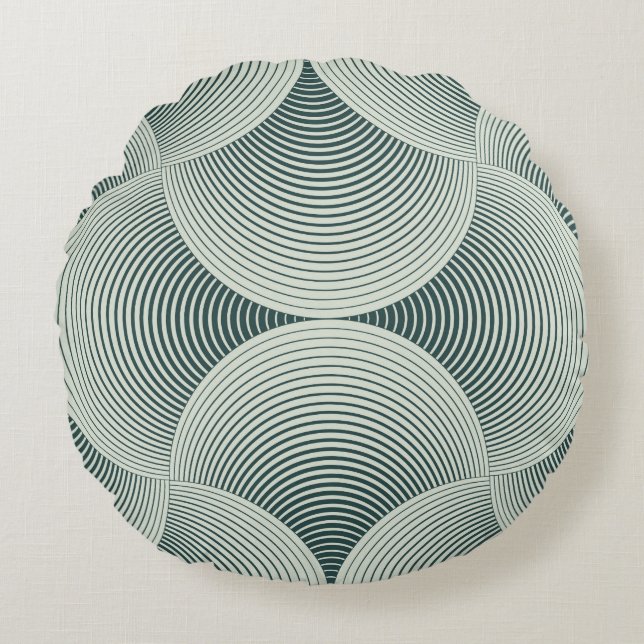 Abstract ornate geometric petals grid background.  rund kudde (Framsidan)
