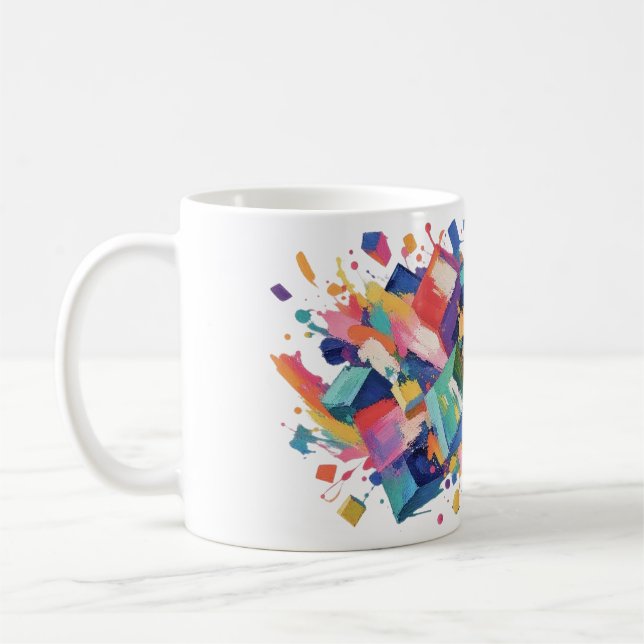 Abstract Paint Collision Kaffemugg (Vänster)