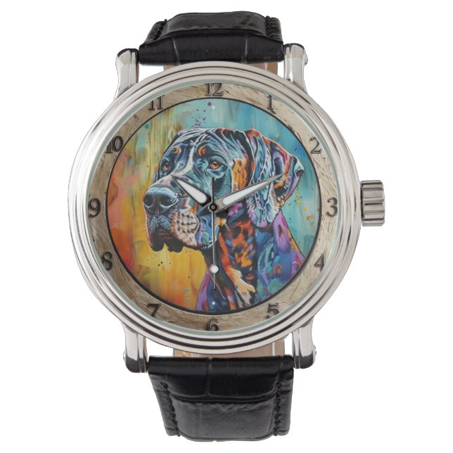 Abstract paint Great Dane  Armbandsur (Framsida)