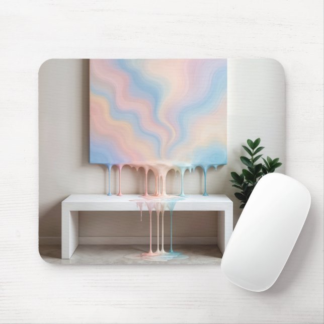Abstract Painting Dripping on a White Bench  Musmatta (Med mus)