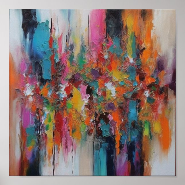 Abstract Painting - Eloquent Expression Through Co Poster (Framsidan)