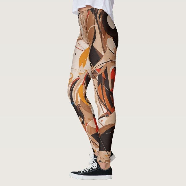 Abstract painting leggings (Vänster)