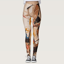 Abstract painting leggings