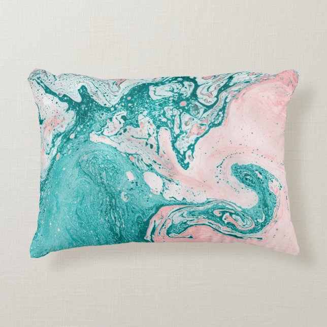 Abstract painting. Modern artwork. Marble effect p Prydnadskudde (Framsidan)