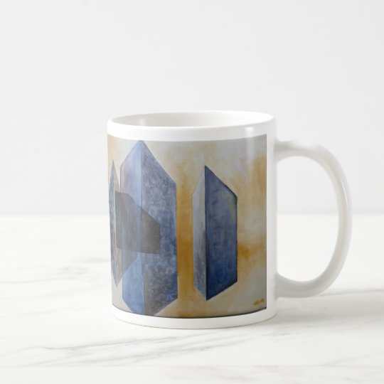 Abstract painting, print on coffee-mug kaffemugg