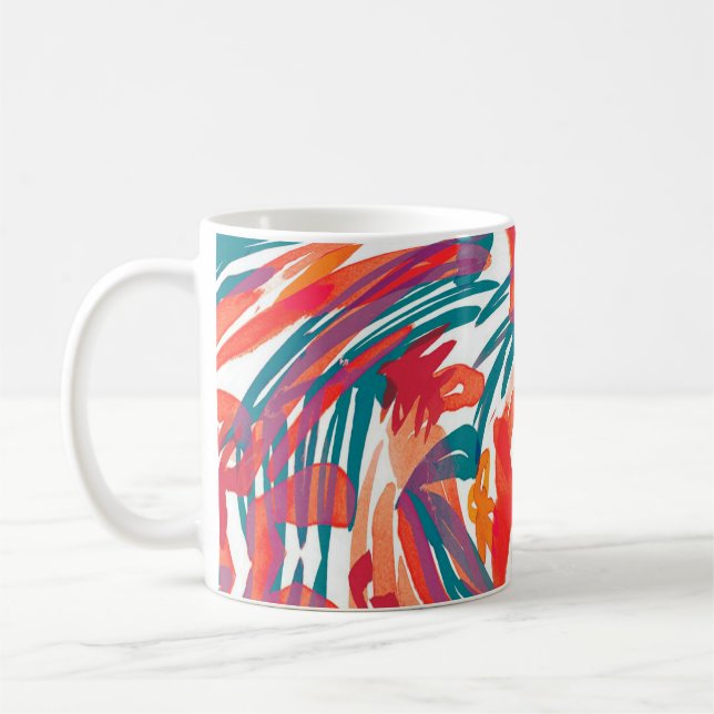 Abstract painting texture. Art wallpaper. Simple d Kaffemugg (Vänster)