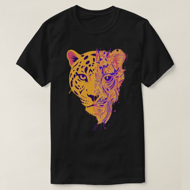 Abstract Panther Identity  | Symbolic Cosmic Art T Shirt (Design framsida)