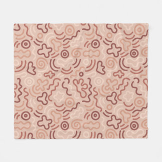 Abstract Party Doodle Pattern Fleecefilt