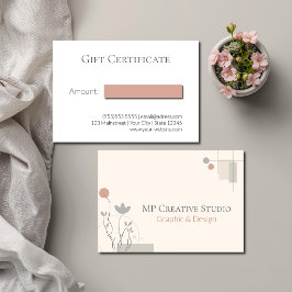 Abstract Pastel Design: Modern Florals & Geometry