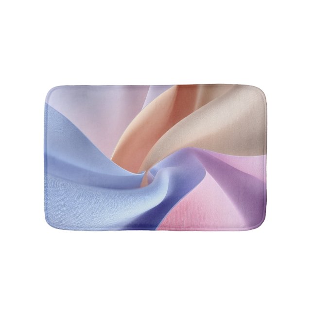 Abstract Pastel Fabric Flow with Gentle Curves Badrumsmatta (Framsidan)