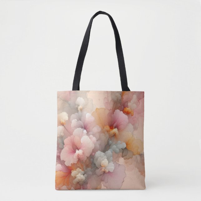 Abstract Pastel Floral Cloud Ink Landscape Tygkasse (Framsida)