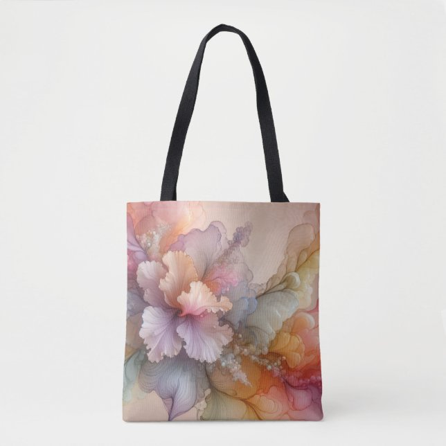 Abstract Pastel Lavender Floral Cloud Landscape Tygkasse (Framsida)