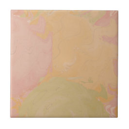Abstract Pastel Swirl Earthy Kakelplatta