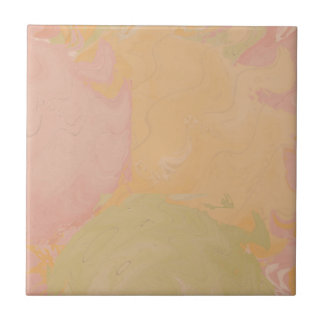 Abstract Pastel Swirl Earthy Kakelplatta