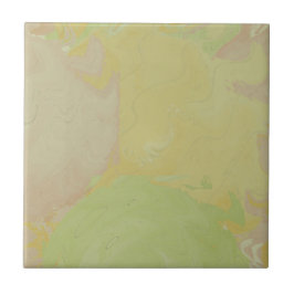 Abstract Pastel Swirl Olive Green Kakelplatta