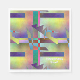 Abstract Pattern Adult Any Age Birthday Party Pappersservett