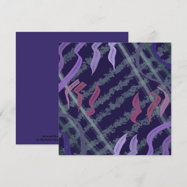 Abstract Pattern Art Of Watercolor Brushstrokes Kort (Fram/baksida)