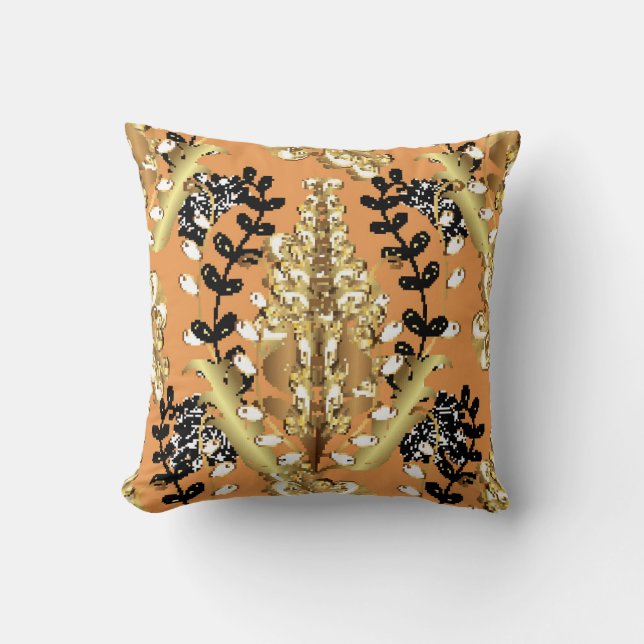 abstract pattern on orange yellow background with  kudde (Framsida)