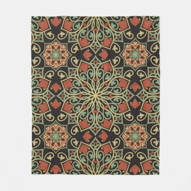 Abstract pattern. Oriental color background.  Fleecefilt (Framsidan)