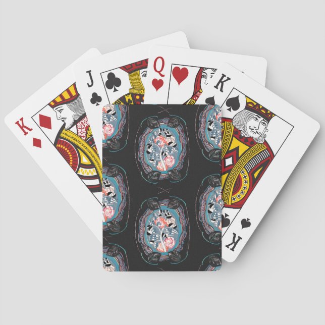 Abstract pattern , seamless illustration 7 casinokort (Baksidan)