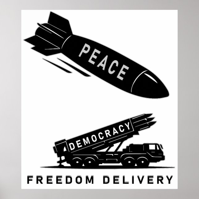 Abstract Peace Freedom Delivery Minimalist Art Poster (Framsidan)