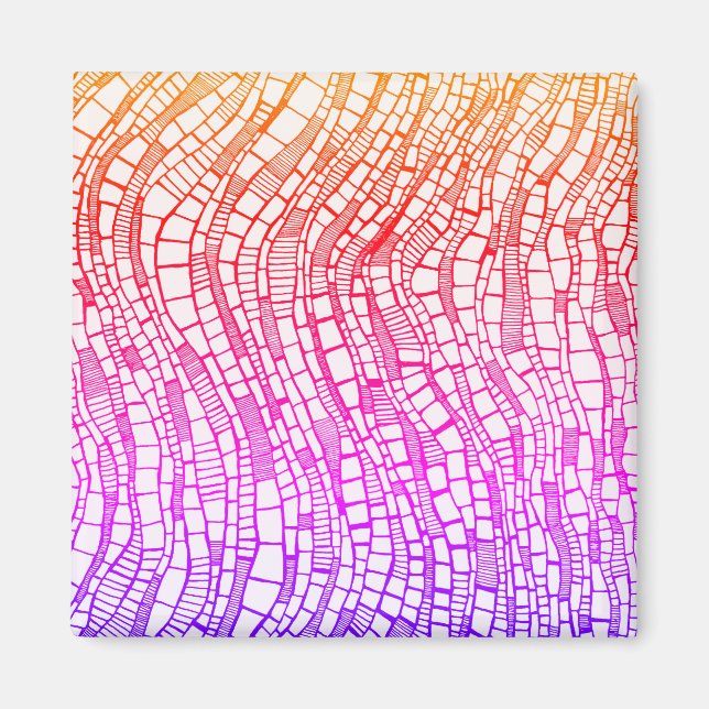 Abstract Pen & Ink Geometric Shapes Magnet (Framsidan)