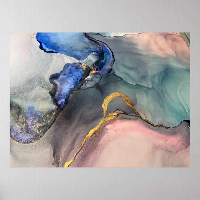 Abstract pink-blue background with beautiful smudg poster (Framsidan)