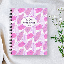 Abstract Pink Purple Tropical Palm Leaf Monogram