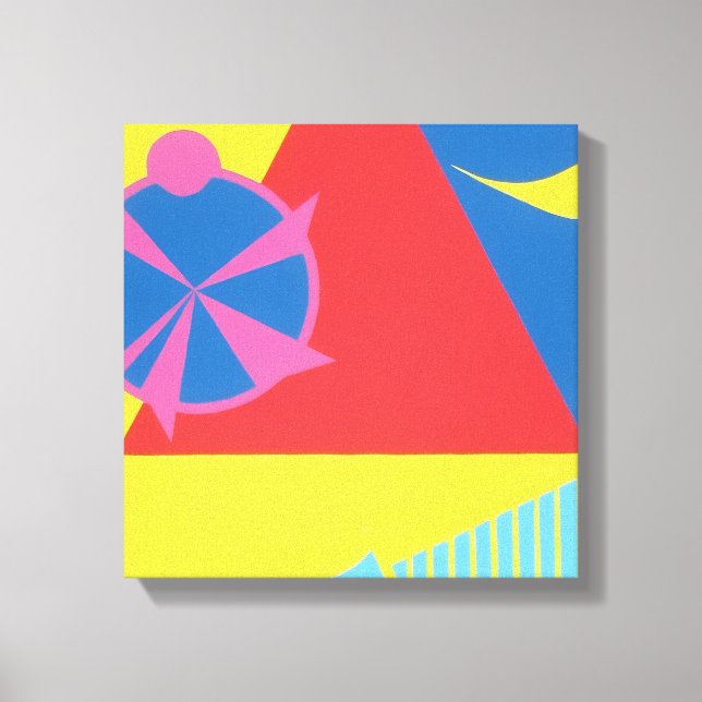 Abstract Pink Windmill Canvas Print (Framsida)